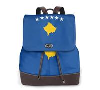 FLGHJNBJN Flag of Kosovo - Mochila versátil de cuero para mujer, elegante mochila de poliuretano para viajes, universidad, viajes, al aire libre