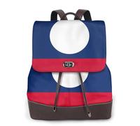 FLGHJNBJN Flag of Laos - Mochila versátil de cuero para mujer, elegante mochila de poliuretano para viajes, universidad, viajes, al aire libre