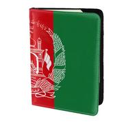 FLGHJNBJN Funda para pasaporte de viaje con estampado de bandera de Afganistán con bolsillo de almacenamiento para documentos, piel sintética imprescindible para viajar