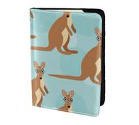 FLGHJNBJN Funny for Kangaroo Zoo - Funda para pasaporte de viaje con bolsillo de almacenamiento para documentos, piel sintética imprescindible para viajar