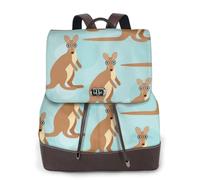 FLGHJNBJN Funny for Kangaroo Zoo - Mochila versátil de cuero para mujer, elegante mochila de poliuretano para viajes, universidad, viajes, al aire libre