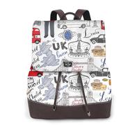 FLGHJNBJN I Love London - Mochila versátil de cuero para mujer, elegante mochila de poliuretano para viajes, universidad, viajes, al aire libre