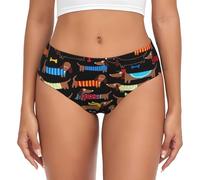 FLGHJNBJN I Love My Dog Dachshunds - Ropa interior hipster para mujer, lavable, no encoge, ajuste para uso diario, XS a 4XL, Negro, XL