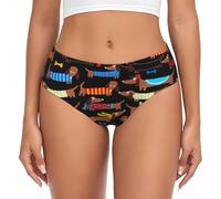 FLGHJNBJN I Love My Dog Dachshunds - Ropa interior hipster para mujer, lavable, no encoge, ajuste para uso diario, XS a 4XL, Negro, XXL