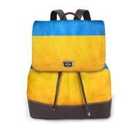 FLGHJNBJN Mochila versátil de piel sintética con bandera de Ucrania para mujer, elegante mochila de día para viajes, universidad, viajes, al aire libre