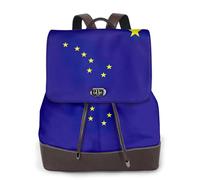 FLGHJNBJN Mochila versátil de piel sintética con bandera del estado de Alaska para mujer, elegante mochila de poliuretano para viajes, universidad, viajes, al aire libre
