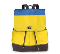 FLGHJNBJN Mochila versátil de piel sintética con la bandera de Ucrania para mujer, elegante mochila de día para viajes, universidad, viajes, al aire libre