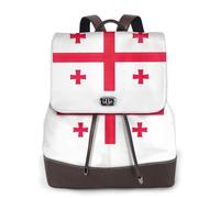 FLGHJNBJN Mochila versátil de piel sintética para mujer, diseño de bandera de Georgia para viajes, universidad, viajes, al aire libre