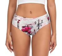 FLGHJNBJN Paris Eiffel Tower France - Ropa interior hipster para mujer, lavable, no encoge, ajuste para uso diario, XS a 4XL, Negro, XL