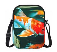 FLGHJNBJN Pretty Koi Fish - Bolso cruzado para mujer con correa ajustable, pequeño bolso de hombro para viajes y trabajo