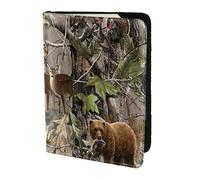 FLGHJNBJN Wildlife Hunting Deer Bear Elk Print Travel Passport Cover Case with Document Storage Pocket Travel Must Have Synthetic Leather