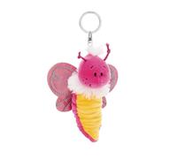 Flibbies 62883 - Llavero mariposa, 10 cm, rosa, fiel acompañante de peluche para mochila o bolso, llavero para pequeños y mayores
