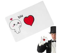 Flick The Heart Card - Gimmicks Props Mago Close Up Illusions Mentalismo, Flick Finger Heart Apareciendo Tarjeta para El Día De San Valentín Close-Up Magic Es Un Accesorio Ideal para Deslumbrarme Y A