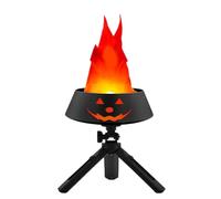 Flickering Flame Lights, Festival Fake Fire LED Light, 1800mAh, ABS, Silk Cloth, Long-Lasting Desktop Ornaments for Home, Yard, Garden, Bar, Night Clubs, Parties Decor Accessories, 15x15x5.8cm