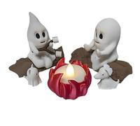 Flickering Night Light - Ghost Campfire Nightlight | Campfire Flame Halloween Nightlight, Funny Festive Electric Lantern For Living Room Bookshelves Festival Home Bedroom Table Apartment Desk