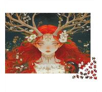 Flidais,polillaer of Ciervo Puzzle De 1000 Piezas Adultos Rompecabezas Puzzle mitología Celta Juego De Habilidad para Toda La Familia Regalos para Amigos Multicolor 1000pcs (75x50cm)