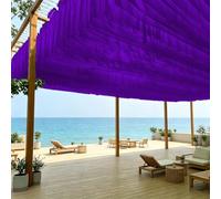 Fliegengitter Toldo para el sol, 0,5 x 5 m, protección UV, gasa, para bodas, aniversarios, fiestas, decoración para comedor, hotel, banquete, ceremonia, color morado oscuro