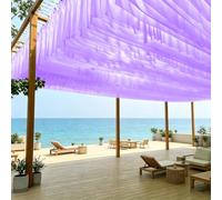 Fliegengitter Toldo para el sol, 1 x 3,5 m, protección UV, lavable, para bodas, aniversarios, fiestas, decoración para comedor, hotel, banquete, ceremonia, color morado claro