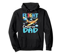 Flight Crew Dad Birthday Squad Avión a Juego Familia Sudadera con Capucha