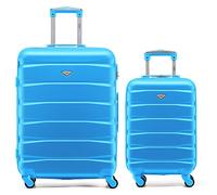 Flight Knight ABS 3 Tamanos Maleta Ligera Compatible con Vueiling, Iberia, RyanAir, Easyjet, Air Nostrum, Air Europa Entre Muchas Otras! Maleta De Mano 55x35x20 cm Maletas De Viaje Grandes 4 Ruedas