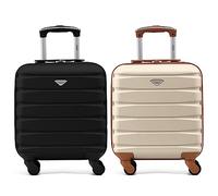 Flight Knight Juego de 2 Maleta Rigida Ligera de 4 Ruedas, Equipaje de Mano Aprobado Para Mas de 100 Aerolineas como British Airways, Ryanair y easyJet Aprobado como Equipaje de Mano Gratis 45x36x20cm