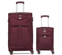 Flight Knight Lightweight 4 Wheel 800D Soft Case Suitcases Anti Crack Cabin & Hold Luggage Options Approved For Over 100 Airlines Including easyJet, BA & Many More!