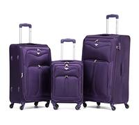 Flight Knight Lightweight 4 Wheel 800D Soft Case Suitcases Anti Crack Cabin & Hold Luggage Options Approved For Over 100 Airlines Including easyJet, BA & Many More!