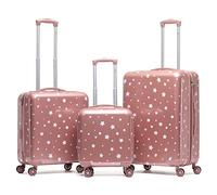 Flight Knight Luggage Set - 8 Wheel Hard Case Suitcases - Side Lock - Cabin & Check-In Large Sizes - easyJet, British Airways, Ryanair, Jet 2 Approved