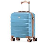 Flight Knight Maleta Cabina Ligera 45x36x20 cm Carcasa Rigida Asa Telescopica Aluminio 8 Ruedas Spinner Cerradura TSA Compatible easyJet Wizz Air Equipaje Mano Bajo Asiento