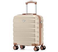 Flight Knight Maleta Cabina Ligera 45x36x20 cm Carcasa Rigida Asa Telescopica Aluminio 8 Ruedas Spinner Cerradura TSA Compatible easyJet Wizz Air Equipaje Mano Bajo Asiento