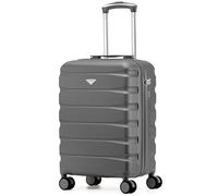 Flight Knight Maleta Cabina Ligera 55x35x25 cm Carcasa Rigida Asa Telescopica Aluminio 8 Ruedas Spinner Cerradura TSA Compatible KLM Air France Equipaje Mano Cabina Superior