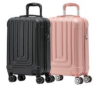 Flight Knight Maleta De Mano Rigida Y Ligera Premium - 8 Ruedas Giratorias - Cerradura TSA IncorPorada con Puerto USB - Aprobada por Mas De 100 Aerolineas como EasyJet, Ryanair Y Jet2-55x35x20cm