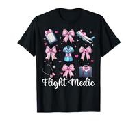 Flight Medic, Enfermera de Vuelo, paramédica, niña, mamá, Coqueta, Lazo Camiseta