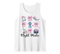 Flight Medic, Enfermera de Vuelo, paramédica, niña, mamá, Coqueta, Lazo Camiseta sin Mangas