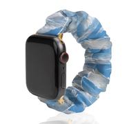 Flight Of The Snowy Owl - Correa de repuesto elástica suave compatible con Apple Watch, 42mm/44mm, Acero inoxidable, No es una piedra preciosa