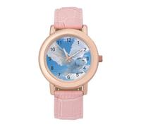 Flight of The Snowy Owl - Reloj analógico de cuarzo para mujer, elegante, correa de piel