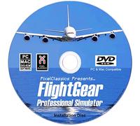 FlightGear Flight Simulator 2023 X Flight Sim Plane & Helicopter, incluyendo 600+ aeronaves en DVD CD Edición Estándar Compatible con Microsoft Windows 11, 10, 8.1, 8, 7, Vista PC y Mac OS