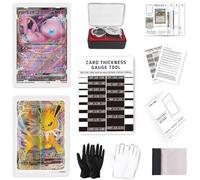 Flinduy Kit de herramientas de clasificación de centrado de tarjetas compatible con Pokémon TCG, juego de clasificación de tarjetas coleccionables con tarjeta de medición de grosor, accesorios de