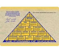 Flinelife Letrero de madera de pirámide de éxito, 12 x 8 pulgadas, decoración de pared motivacional de metal Believe, perfecto para fans