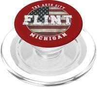 Flint Michigan, Bandera Americana Vintage PopSockets PopGrip para MagSafe