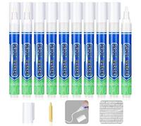 Flintronic 10 piezas Rotulador Juntas Azulejos de Blanco, Rotulador juntas azulejos, Rotulador de lechada blanco para juntas de azulejos, Lápiz para Juntas, Restaura las juntas de baños y cocinas