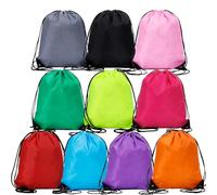 flintronic 10PCS Mochila Deportiva Cuerdas, Gimnasio Mochila con cordón Bolsa, Bolsa Deporte, Saco Tela Cuerdas, Bolsa Gimnasio, Mochila de Cuerda, Unisex, para Deporte, Gimnasio