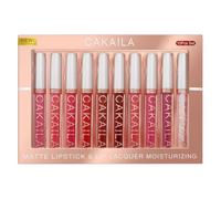 Flintronic 10pcs Pintalabios Mate de Larga Duración, Pintalabios Líquido, Barras de Labios Lipstick Impermeable Kit, Sin Transferencia, Infaillible Matte Resistance