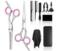 Flintronic 11PCS Tijeras Peluquería Profesional, 6.9'' Kit Tijeras Entresacar, Tijeras de Peluquero de Acero Inoxidable para Cortar el Pelo para Mujeres, Hombres y Niños, para Salón, Hogar, Mascota