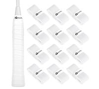 flintronic 12PCS Overgrips Padel, Empuñadura Pala Padel, Cintas De Agarre De Raqueta, Antideslizante y de Secado Rápido, Accesorios Padel, Cinta de Agarre para Mango, para Bádminton Tenis Blanco