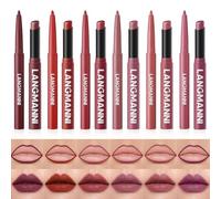 Flintronic 12Piezas Pintalabios Mate de Larga Duración, 6 Labiales Mate + 6 Delineadore Barras, Labios Lipstick Impermeable Kit, Sin Transferencia, Infaillible Matte Resistance