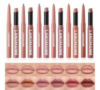 Flintronic 12Piezas Pintalabios Mate de Larga Duración, 6 Labiales Mate + 6 Delineadore Barras, Labios Lipstick Impermeable Kit, Sin Transferencia, Infaillible Matte Resistance
