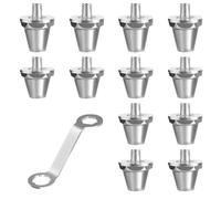 flintronic 12uds Tacos para Botas de Fútbol, 13&15mm Tacos de Repuesto con Quitaclavos Rugby Fútbol Aluminio/Hierro Atornillables para Entrenamiento Atlético al Aire Libre