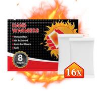 Flintronic 16 Pares Calentadores de Mano, Calienta Bolsillos para 12 Horas de Manos Calientes, Almohadillas térmicas activadas por Aire, Calentador Bolsillo contra el Frío, 100% Calor Natural