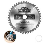 Flintronic 1PC Hoja de Sierra Circular para Madera, Hoja de Sierra Circular 165 x 20 mm 40 Dientes, Ho-ja de Sier-ra Circul-ar de Corte Fino, para Madera, Paneles de Yeso, Laminado, Plástico